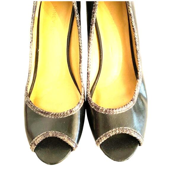 Nine West Peep Toe High Heel Pumps Platforms Shoes - Picture 8 of 8